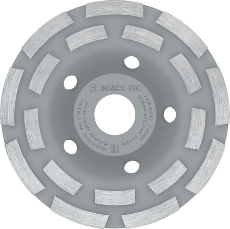 Professional Accessories Elmas Taşlama Diski Açılı Taşlamalar için Uzman (Beton için, Taşlama Diski: 125 mm, Delik: 22,23 mm, Beton Taşlama Makineleri için Aksesuarlar)