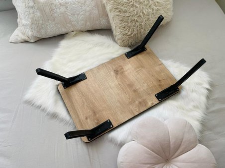 Folding Telefon ve Tablet Bölmeli Katlanır Ayaklı Laptop Sehpası Notebook Bilgisayar Çalışma Masası