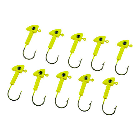 Jighead - Zoka - Kurşunlu Olta İğnesi - (XH-A 06) - Açık Yeşil - 6 Gr - 10 Adet