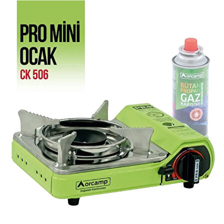 Orcamp Tekli Çantalı Mini Portatif Ocak Yeşil CK-506