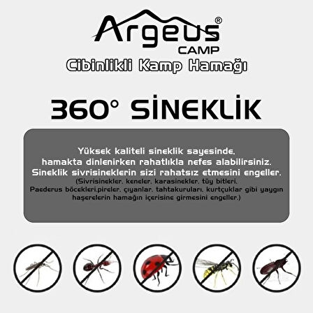 Argeus Cibinlikli Kamp Hamağı Kırmızı