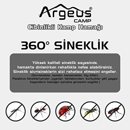 Argeus Cibinlikli Kamp Hamağı Siyah