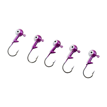 Jighead - Zoka - Kurşunlu Olta İğnesi - (XH-A 02) - Mor Beyaz - 7 Gr