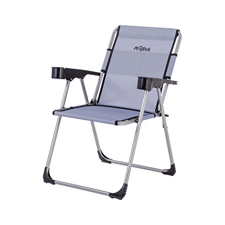 4 Adet Katlanabilir Kamp Sandalyesi ve Masa Seti - Rock - Lacivert (A-26) - Bardaklıklı - 140 KG Taşıma