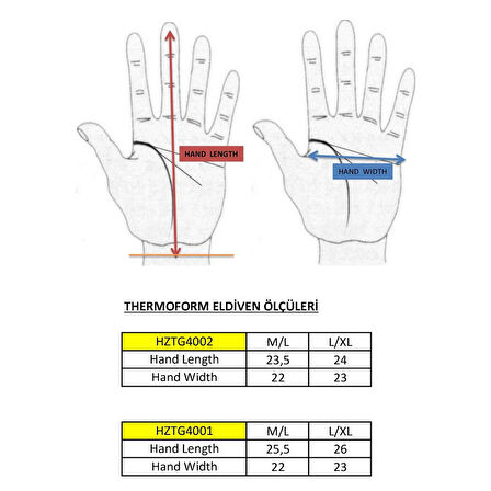 Polar Eldiven - Unisex - Thermoform - Siyah