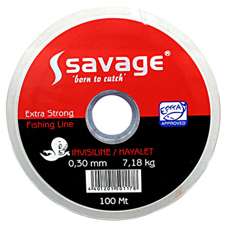 Hayalet Olta Misinası - 100 MT - Savage - 0,33 mm - Sazan, Yayın,Turna, Alabalık
