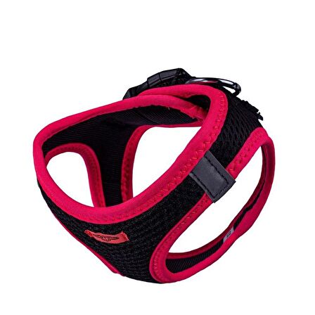 Doggie Havalı Dokuma Neon Küçük Irk Göğüs Tasması Pembe 30-34 cm (ANG-XS)