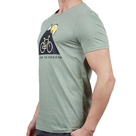 600608 Alpinist Tarius Erkek T-Shirt Elma Yeşili 3XL