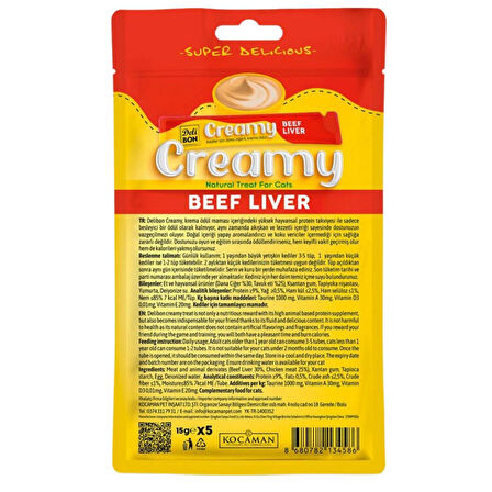 Kedi Ödül Maması - Creamy - Ton Balıklı - 15 gr 5'li - Delibon