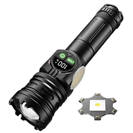 Şarj Edilebilir Zoomlu El Feneri - Wison - 2500 Lümen - 25 Watt