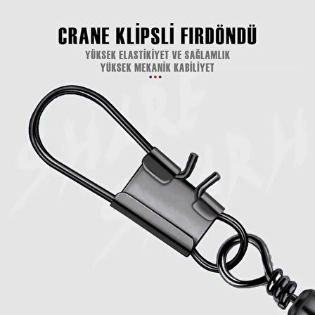 Protackle Crane Klipsli Fırdöndü 13'li No: 8 (SW145)