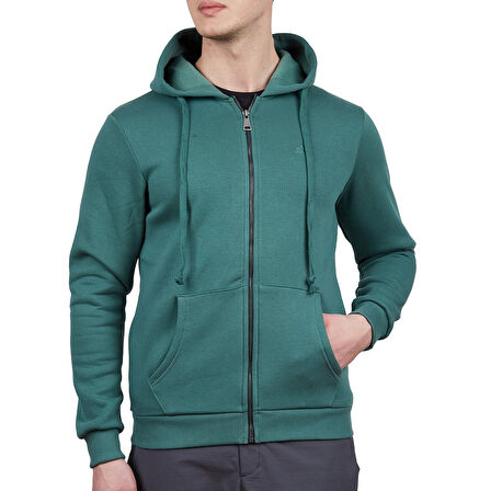 Alpinist Covert Tam Fermuarlı Erkek Sweatshirt Nefti (600501)