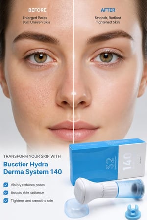 Busstier Hydra Derma System 140 Microneedling Serum Applicator 140 İğneli Hydra Needle Cilt Bakım Kalemi Anti Aging Gözenek Sıkılaştırıcı Serum Uygulama Cihazı