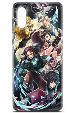 Samsung Galaxy M02 uyumlu Anime 5 Darbe Emici Demon Slayer I