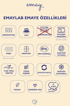 Mood Emaye Sos/Sütlük/Yumurta Tavası 1,3 Litre - 16 Cm (İndüksiyon Dahil Tüm Ocaklara Uygun)