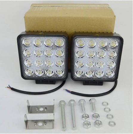 4 Adet 16 Ledli Off Road Çalışma Ve Sis Lambası 48watt 12 &amp; 24 Vo