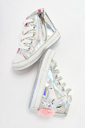 mnpc Kız Çocuk Hologram Atlı Sneakers Anatomik Ayakkabı