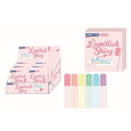 Gıpta Fosforlu Kalem Lumistick Shiny Simli 6 Lı Set F1727