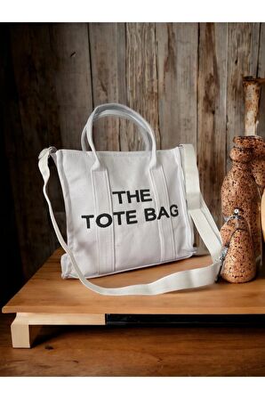 Beyaz Kanvas The Tote Bag Trend Çanta