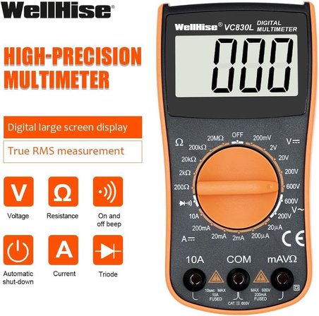 VC830L Ölçü Aleti Multimetre Avometre Büyük Ekran VC A+ Series