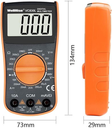 VC830L Ölçü Aleti Multimetre Avometre Büyük Ekran VC A+ Series