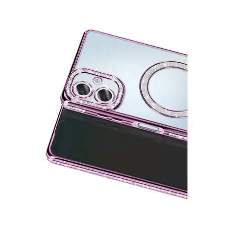 Samsung Galaxy A07 4G Joke Simli Magneticsafe Kılıf - Derin Mor