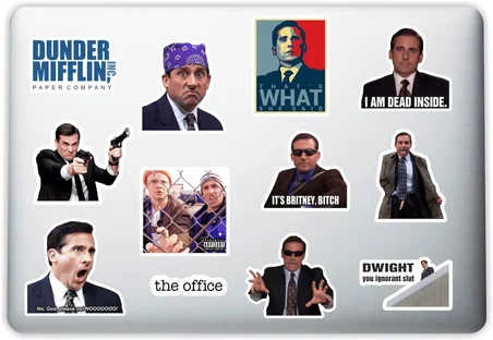 The Office Tasarımlı Dekoratif Laptop Notebook Tablet Telefon Sticker Set 010