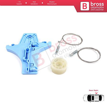 VW Jetta MK6 A6 IV 2010-2018 5C6 5C6839462 İçin Elektrikli Arka Sağ Cam Kriko Tamir Seti