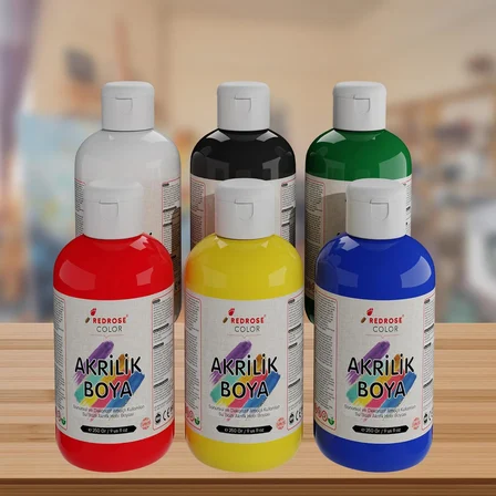 Ana Renkler Akrilik Boya 6'lı Set 6x250gr