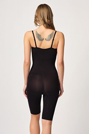 SİYAH MI Emay 2093 Ön Agraflı Göğsü Açık Paçalı Boy Korse