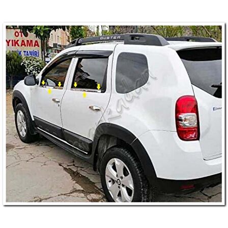 WOC Chrome Dacia Duster Krom Cam Çıtası 2010-2017 4 Parça Paslanmaz Çelik