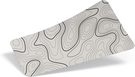 90X40 CM XXL Gaming Mouse Pad [High Density Hybrid Kumaş] [Kaymaz Taban] [Yüksek Çözünürlüklü Baskı] Fare Altlığı Oyuncu Mousepad (Açık Gri İzohips, 90x40)