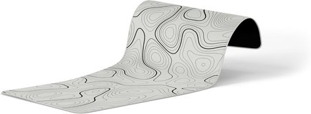 90X40 CM XXL Gaming Mouse Pad [High Density Hybrid Kumaş] [Kaymaz Taban] [Yüksek Çözünürlüklü Baskı] Fare Altlığı Oyuncu Mousepad (Açık Gri İzohips, 90x40)