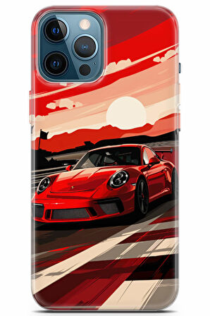 Apple iPhone 12 Pro Max uyumlu Otomoto 19 UV Lans Pist Porsche