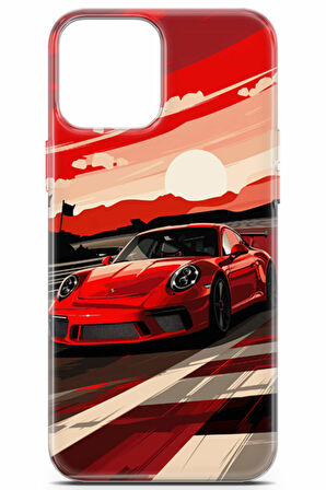 Apple iPhone 12 Pro Max uyumlu Otomoto 19 UV Lans Pist Porsche