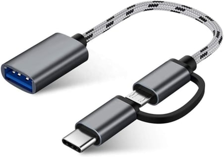 Alfais 4901 USB 3.0 OTG To Type-C Micro USB Data Şarj Çevirici Dönüştürücü Adaptör