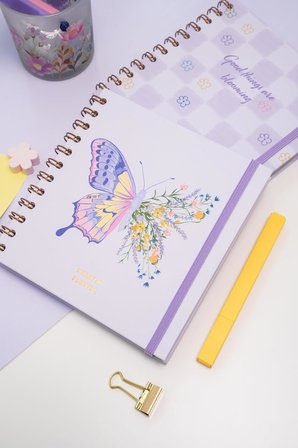 15x15 cm Kare 2'li Set Spiralli Süresiz Planlayıcı Ajanda ve Defter