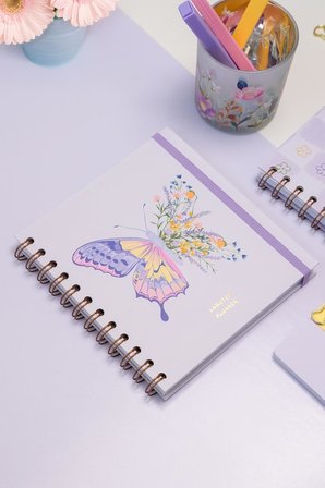 15x15 cm Kare 2'li Set Spiralli Süresiz Planlayıcı Ajanda ve Defter