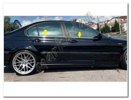 WOC Chrome Bmw E46 Sedan Krom Cam Çıtası 1998-2006 4 Parça Paslanmaz Çelik