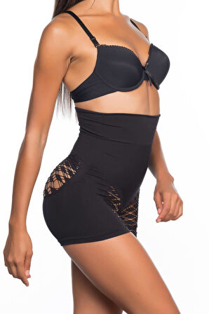 SİYAH MI Emay 2064 Popo Açık Fantezi Boxer Korse
