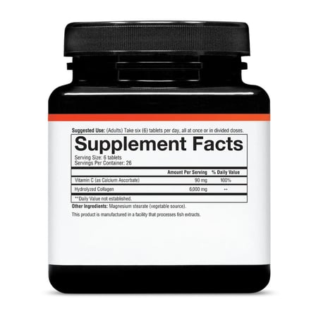 Collagen 6,000 mg 160 tablets skin,hair & nail formula + C