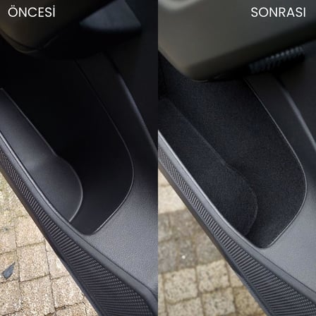 VW T-Cross Araç İçi Konfor Seti Kapı İçi Bardaklık Konsol Koruma Kaydırmaz Kumaş Organizer İç Aksesuar