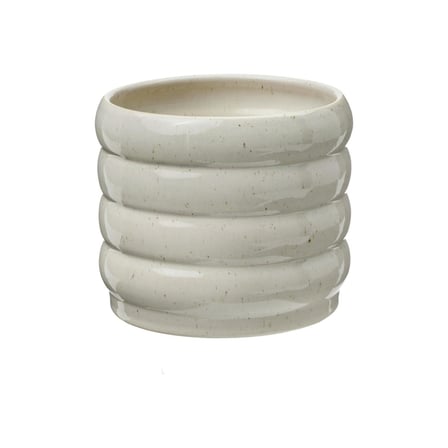 Seramik Saksı, Bej, 12 cm