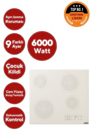 Alveus AFM Serisi Grix Vitro. Elektrikli Cam Antrasit-Gri Ankastre Set (V6-05 Beyaz +FM7710+FM3407)