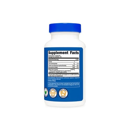 Spermidine Wheat Germ 1,500 mg 120 Capsules - Non gmo - usa menşei