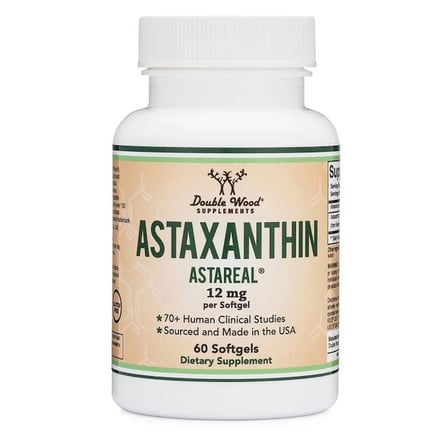 Astaxanthin 12 mg 60 Softgels AstaReal 70+ Human Clinical Studies