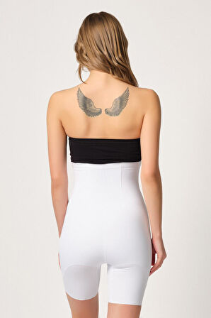 BEYAZ MI Emay 2832 Yüksek Bel Balen Destekli Agraflı Lazer Korse