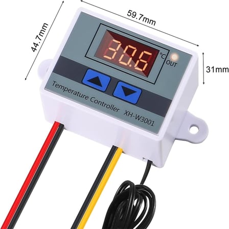 Dijital Termostat Kuluçka Termostatı XH-W3001 220V AC Dijital Termostat 1500W Akvaryum Termostatı