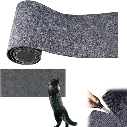 Kedi tırmalama matı, kedi tırmalama tahtası, kedi duvarı, düzeltilebilir kendinden yapışkanlı kedi koltuk koruyucu, kedi tırmalama matı, kendinden yapışkanlı halı, mat, ped yedek (koyu gri, 30 x 100