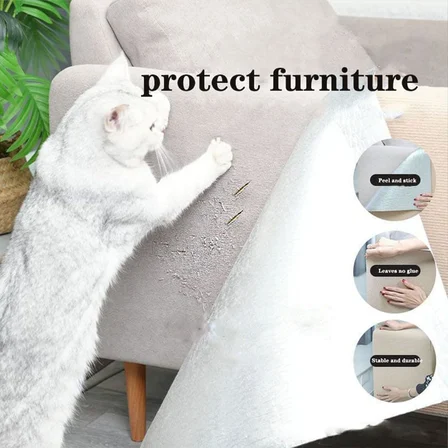 Kedi tırmalama matı, kedi tırmalama tahtası, kedi duvarı, düzeltilebilir kendinden yapışkanlı kedi koltuk koruyucu, kedi tırmalama matı, kendinden yapışkanlı halı, mat, ped yedek (koyu gri, 30 x 100